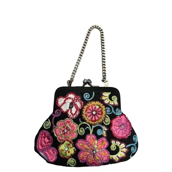 Vera Bradley 25th Anniversary Petite Purse Bag Embroidered Beaded 25 Years - Picture 1 of 6